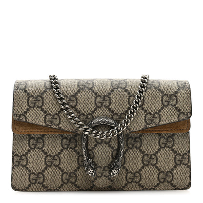 Gucci GG Supreme Monogram Super Mini Dionysus Shoulder Bag Taupe 1 of 10