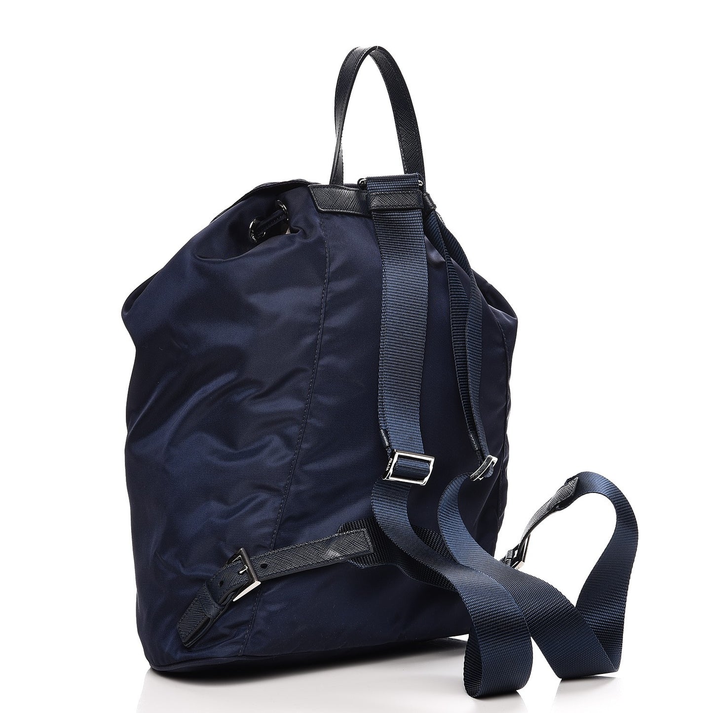 Nylon Vela Saffiano Medium Cinch Backpack Baltico