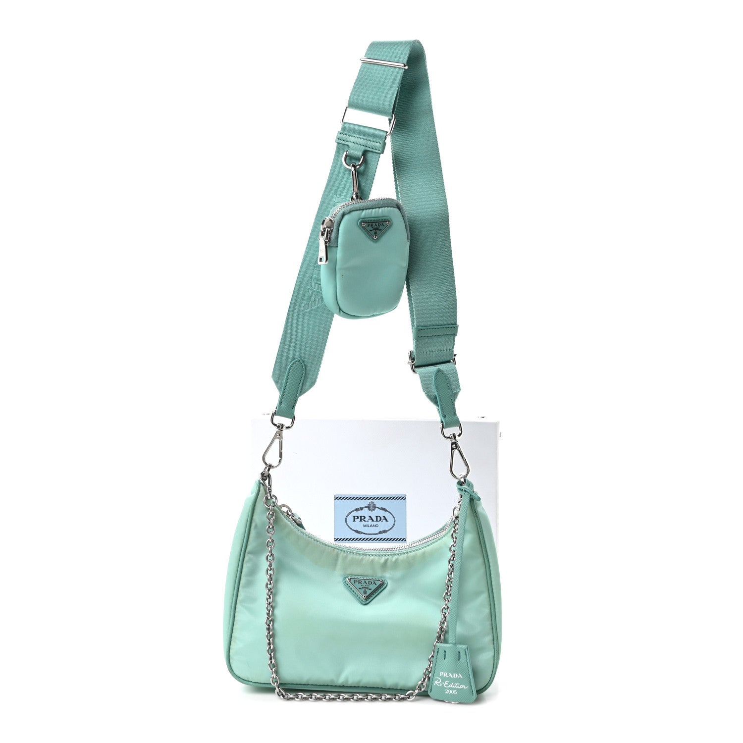 Prada Nylon Saffiano Re-Edition 2005 Shoulder Bag Giada 11 of 11