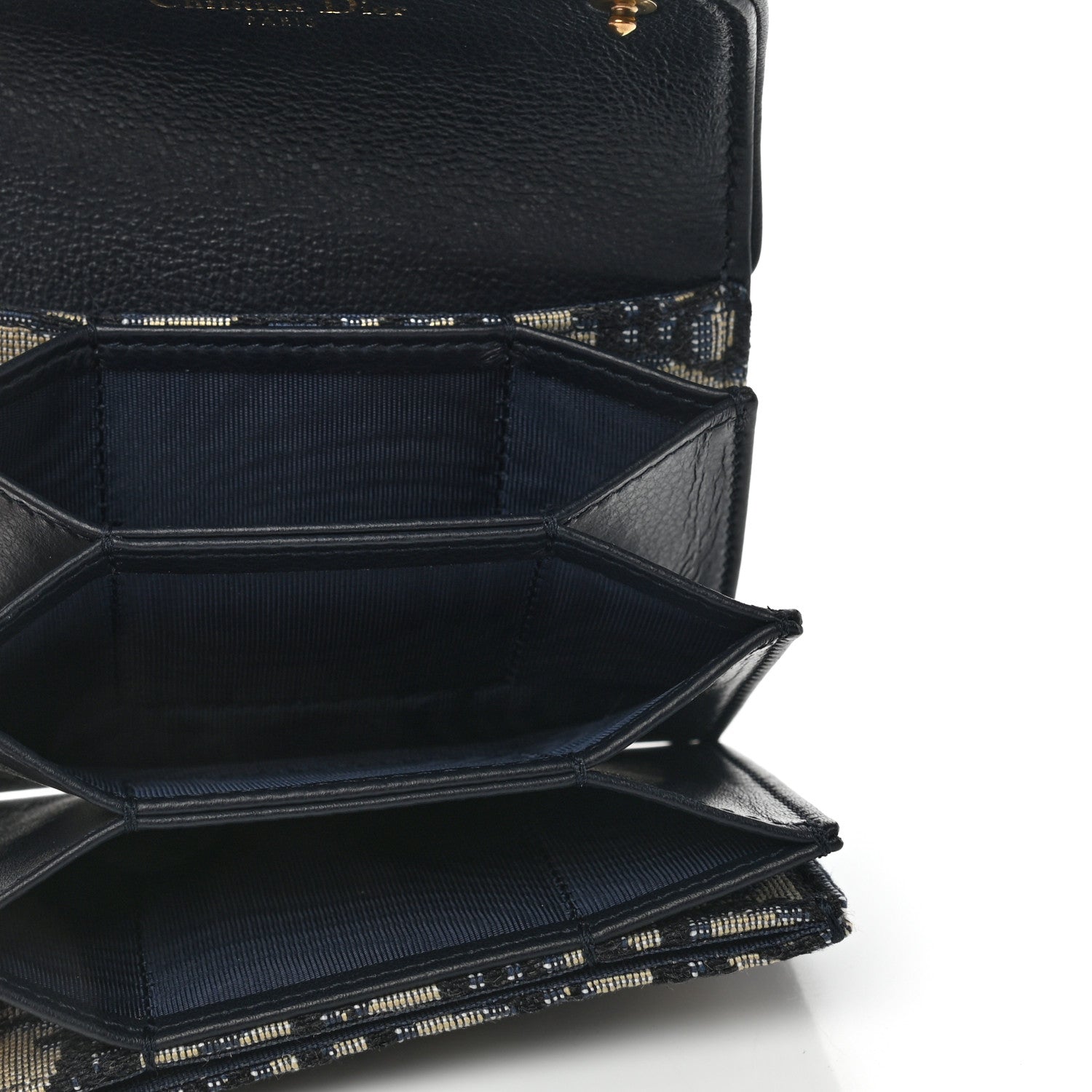 Christian Dior Oblique Saddle Card Holder Blue 5 of 8