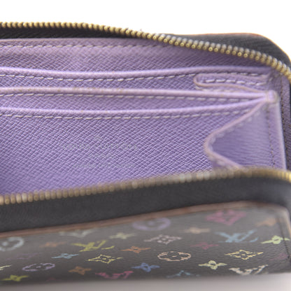 Louis Vuitton Monogram Multicolor Zippy Coin Purse Black Violet 6 of 6