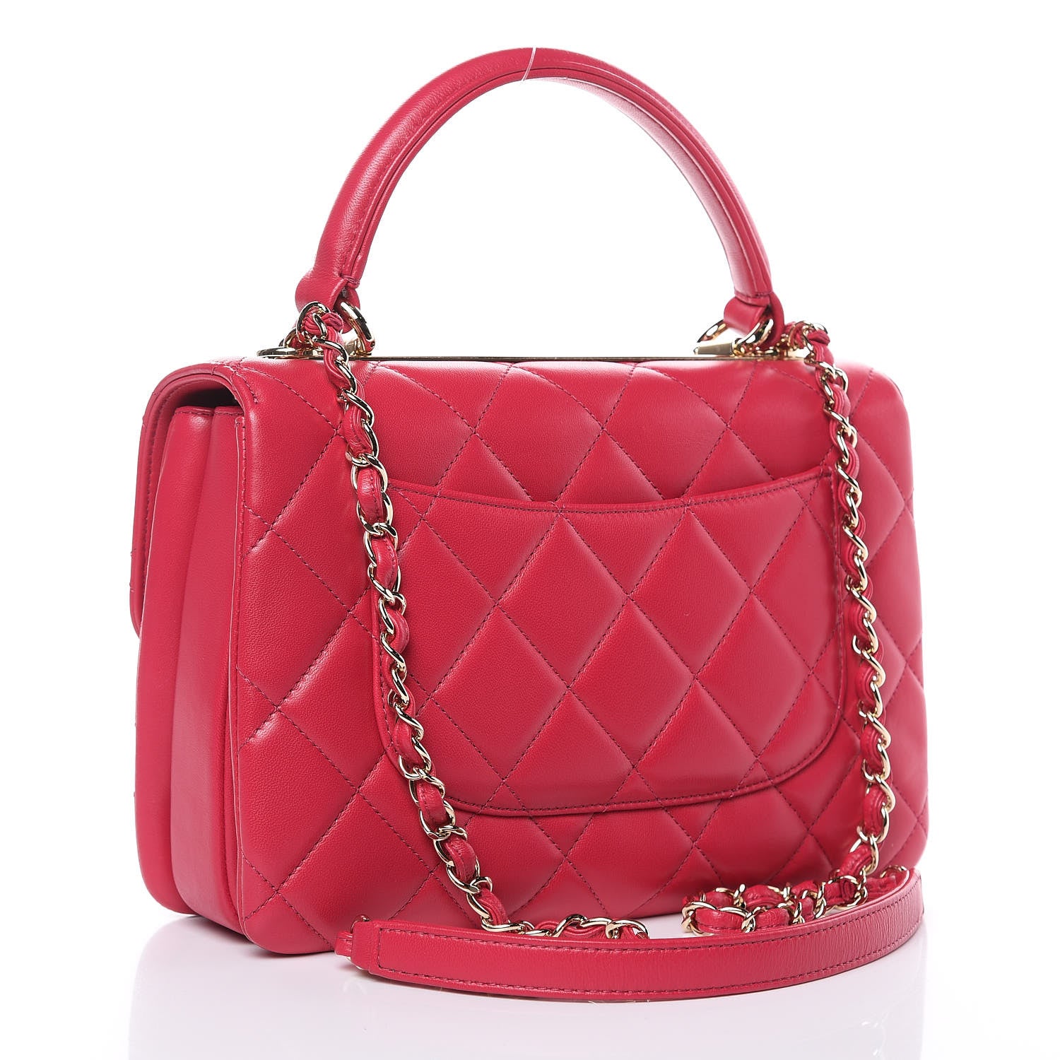 Chanel Lambskin Quilted Small Trendy CC Flap Dual Handle Bag Pink 3 of 10