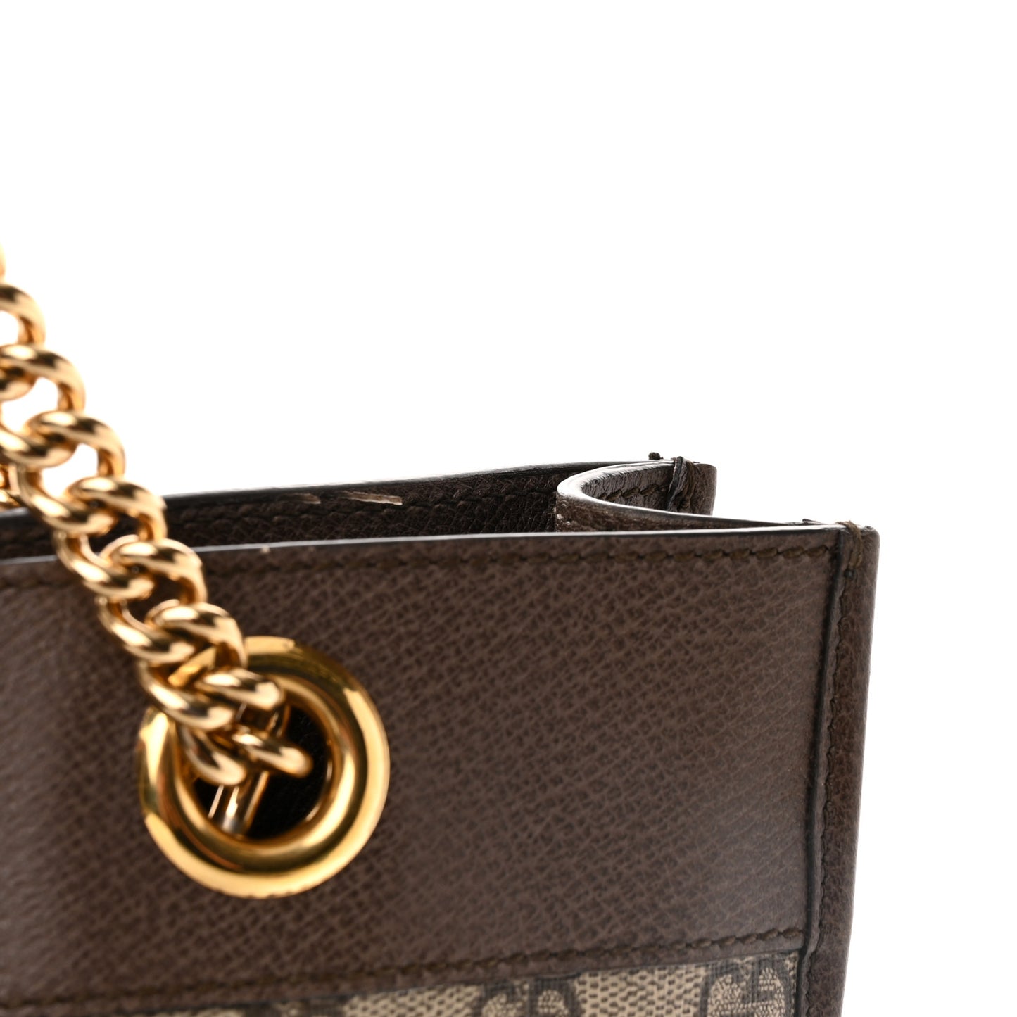 GG Supreme Monogram Large Rajah Chain Tote Beige New Acero