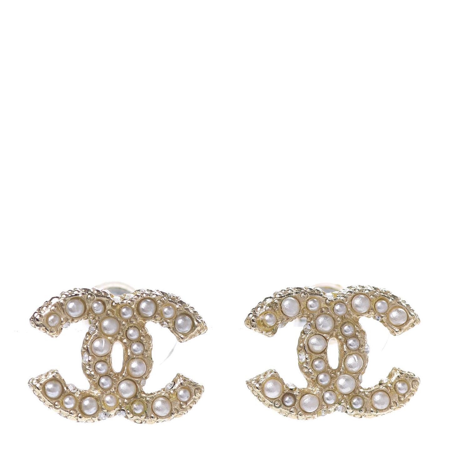 Pearl CC Earrings Gold