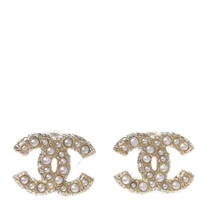 Chanel Pearl CC Earrings Gold 1 of 3