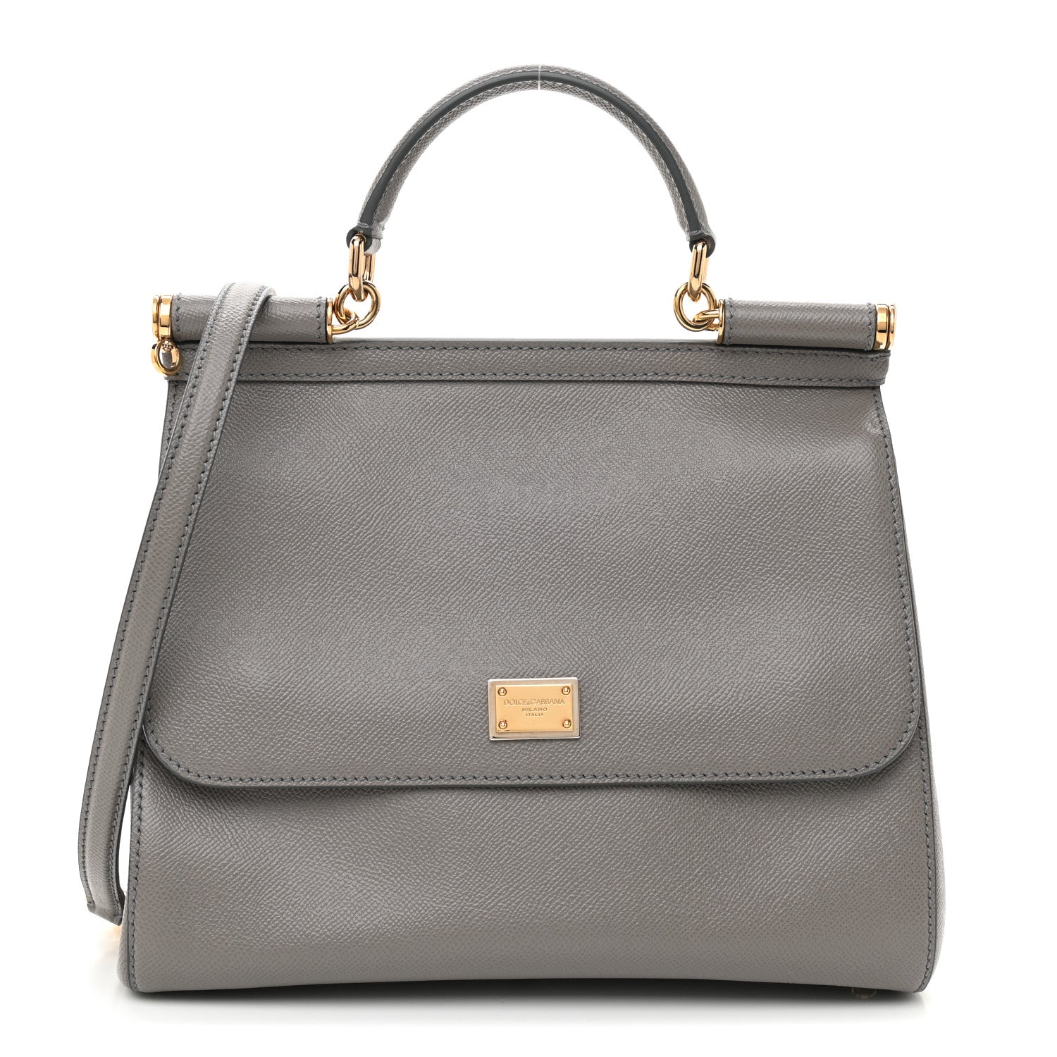Dolce & Gabbana Dauphine Large Miss Sicily Satchel Grey 3 of 8