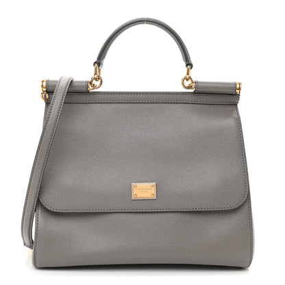 Dolce & Gabbana Dauphine Large Miss Sicily Satchel Grey 3 of 8