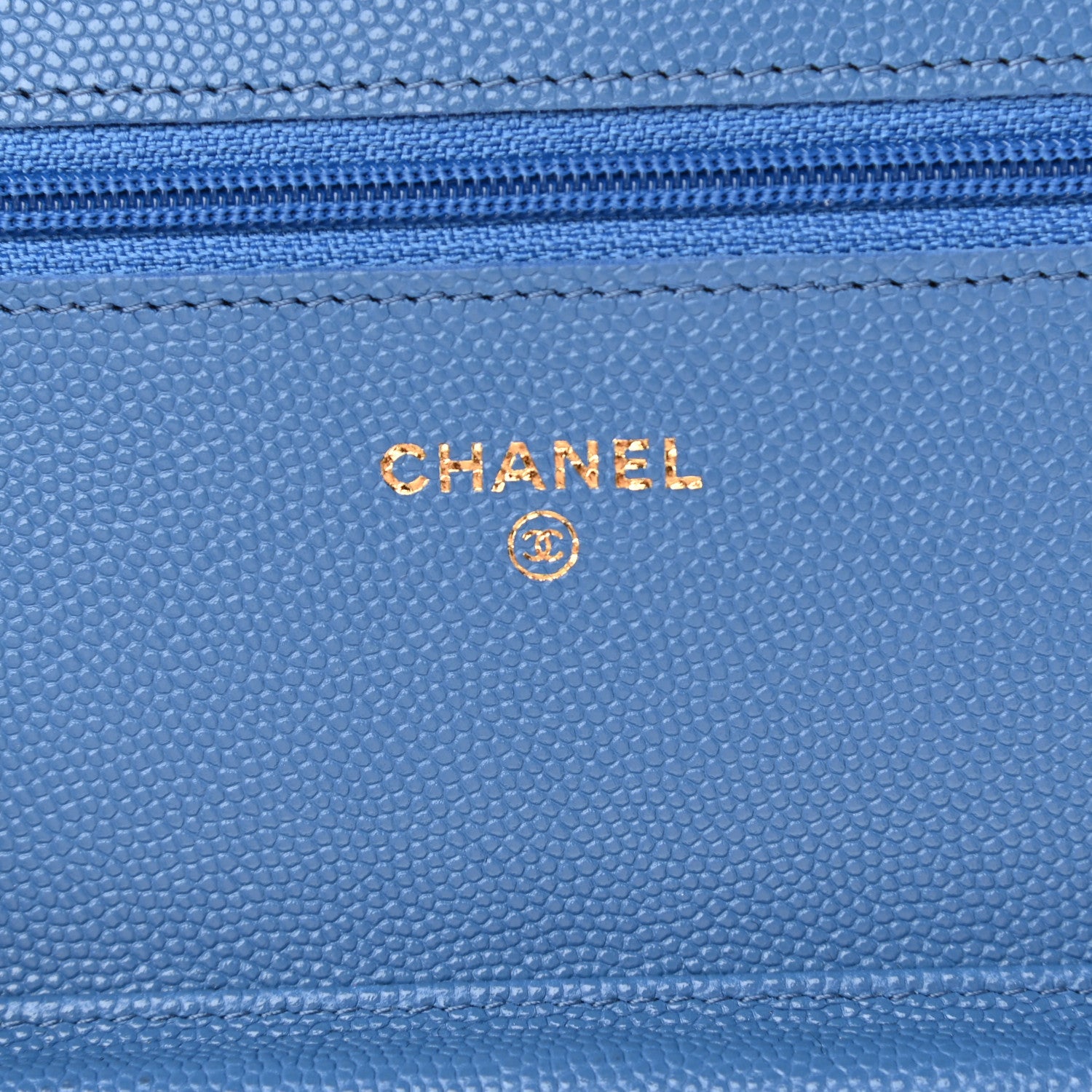 Chanel Caviar Quilted Wallet On Chain WOC Blue 5 of 11