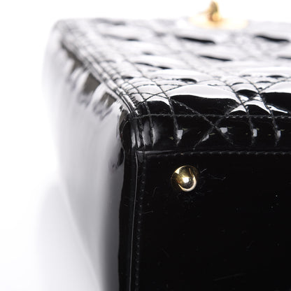 Christian Dior Patent Cannage Large Lady Dior Black 15 of 20
