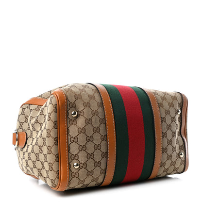Gucci Monogram Vintage Web Medium Boston Tobacco 3 of 4