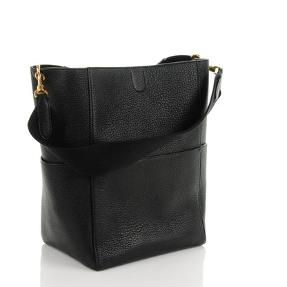 Celine Goatskin Sangle Bucket Bag Black 3 of 7