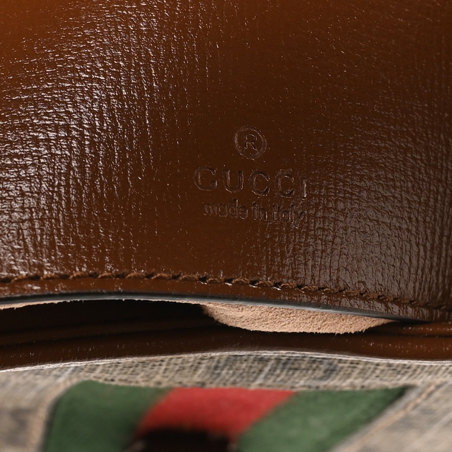 Gucci GG Supreme Monogram Azalea Calfskin Web Mini Jackie 1961 Hobo Beige Ebony Brown Sugar 6 of 9