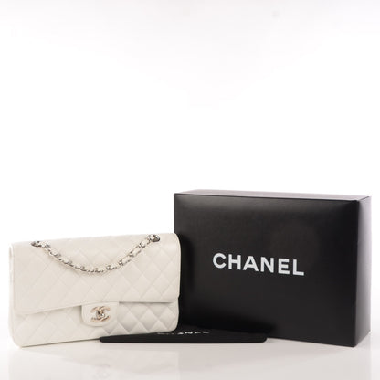 Chanel Caviar Quilted Medium Double Flap White 5 of 9
