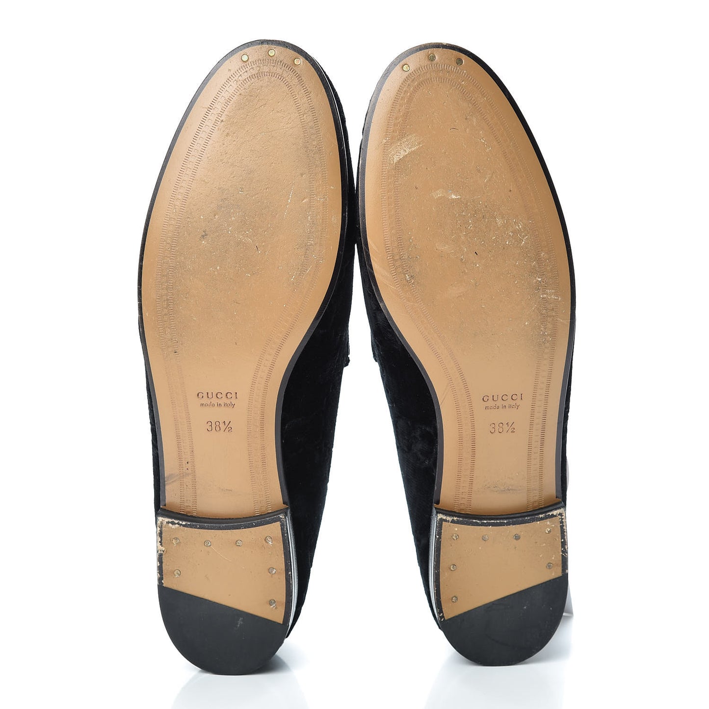 Velvet GG Monogram Horsebit Womens Jordaan Loafers 38.5 Black