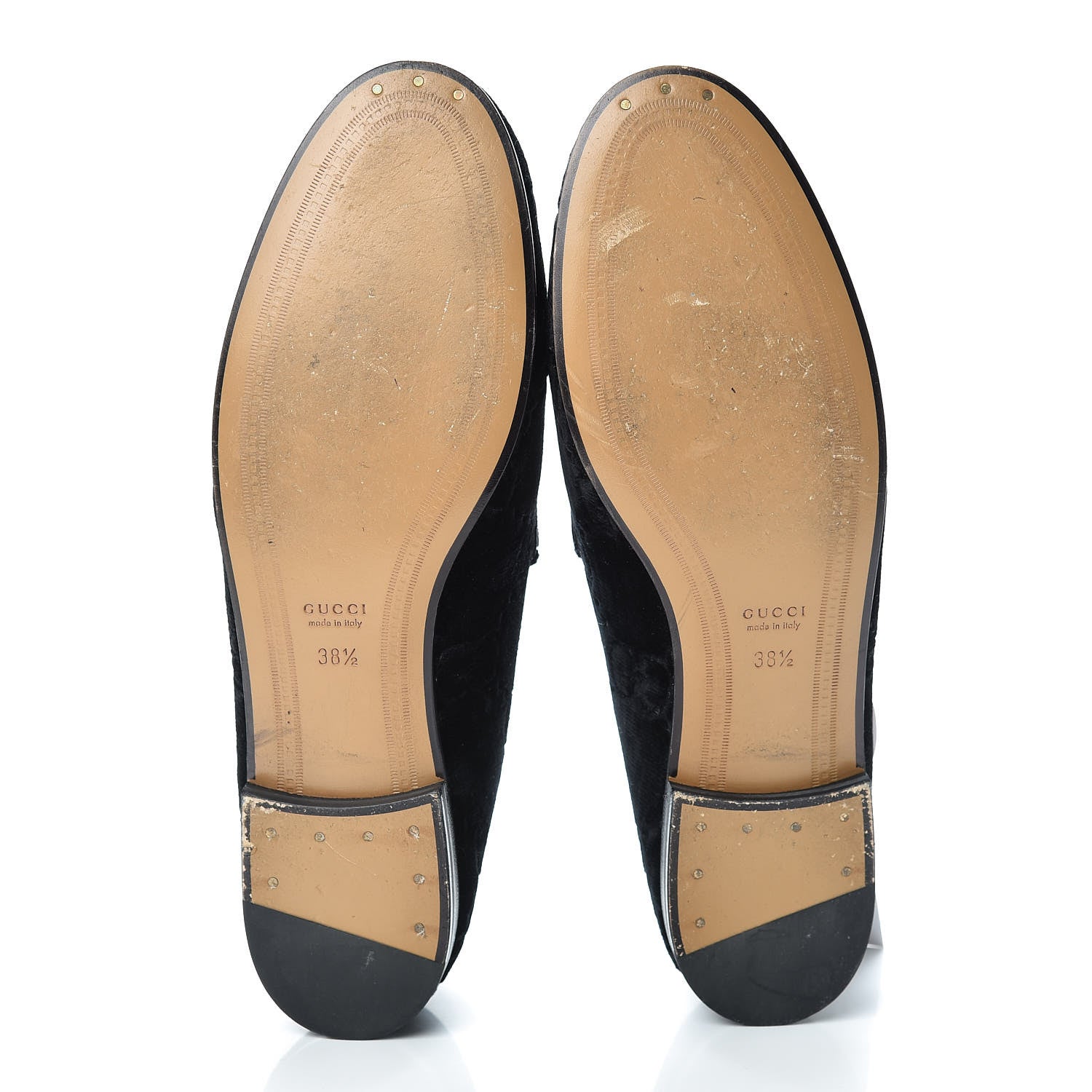 Gucci Velvet GG Monogram Horsebit Womens Jordaan Loafers 38.5 Black 7 of 14