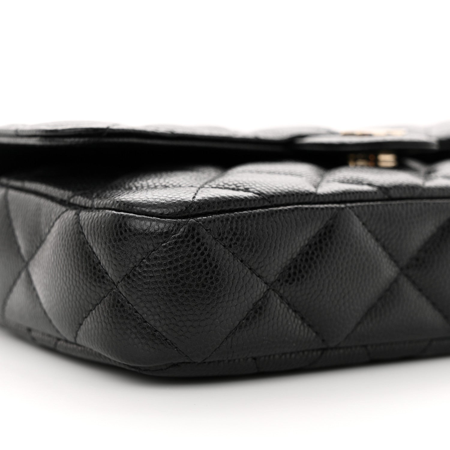 Chanel Caviar Quilted Flap Phone Holder With Chain Black 10 of 12