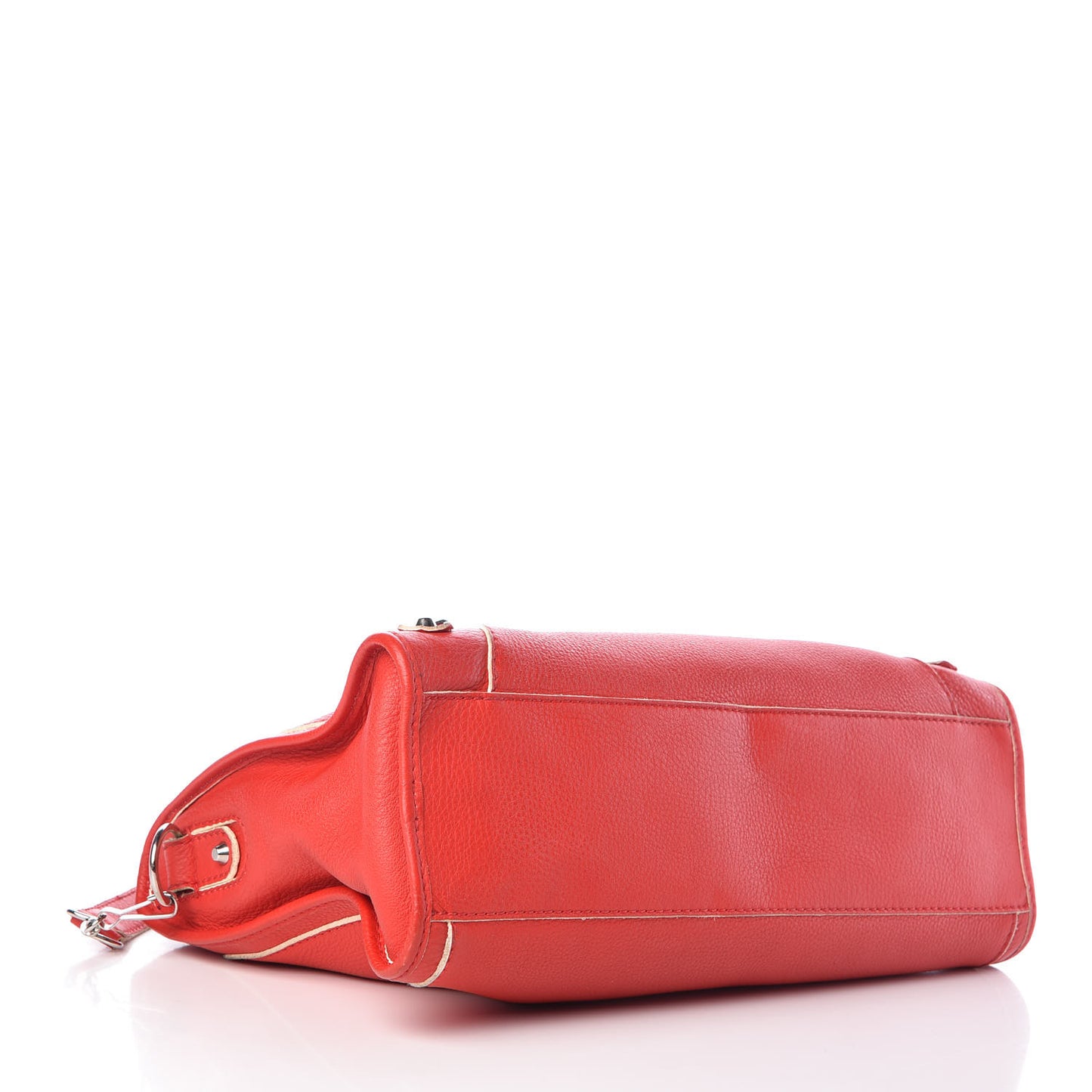 Supple Grained Calfskin Classic Silver Hardware Highlight City Rouge Fraise