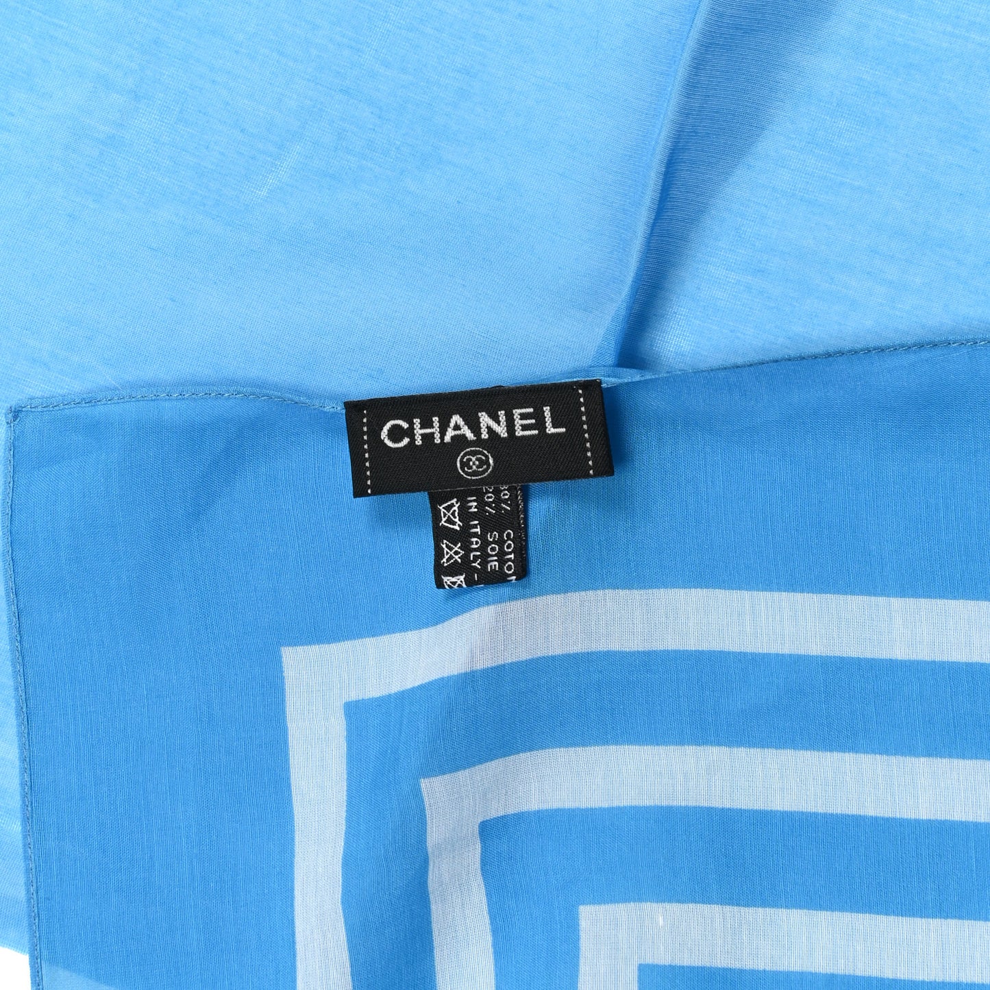 Cotton Silk CC Scarf Blue
