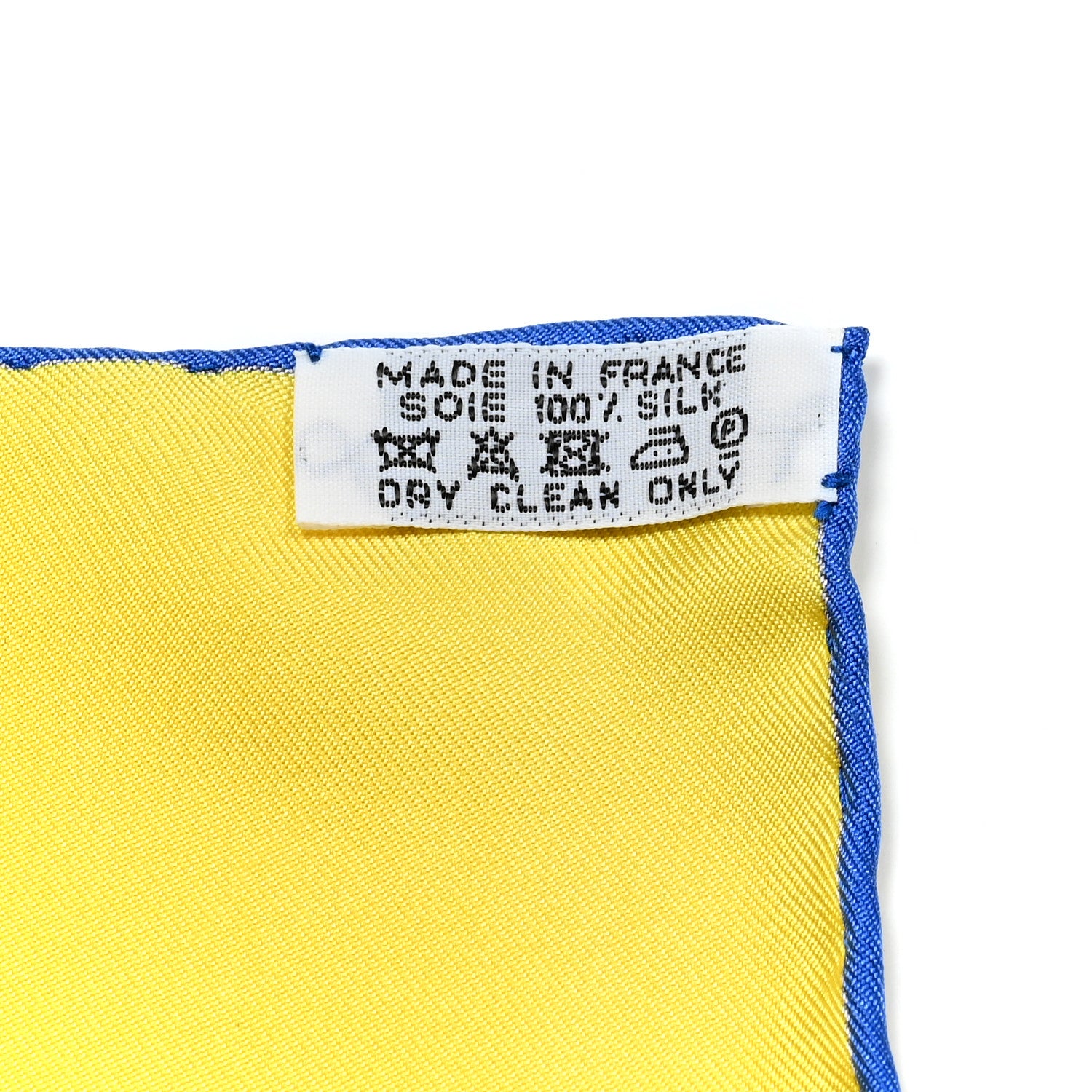 Hermes Silk La Maison des Carres Scarf 90 Jaune Vif Bleu Vert 4 of 4