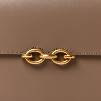 Saint Laurent Smooth Calfskin Le Maillon Satchel Taupe 8 of 10