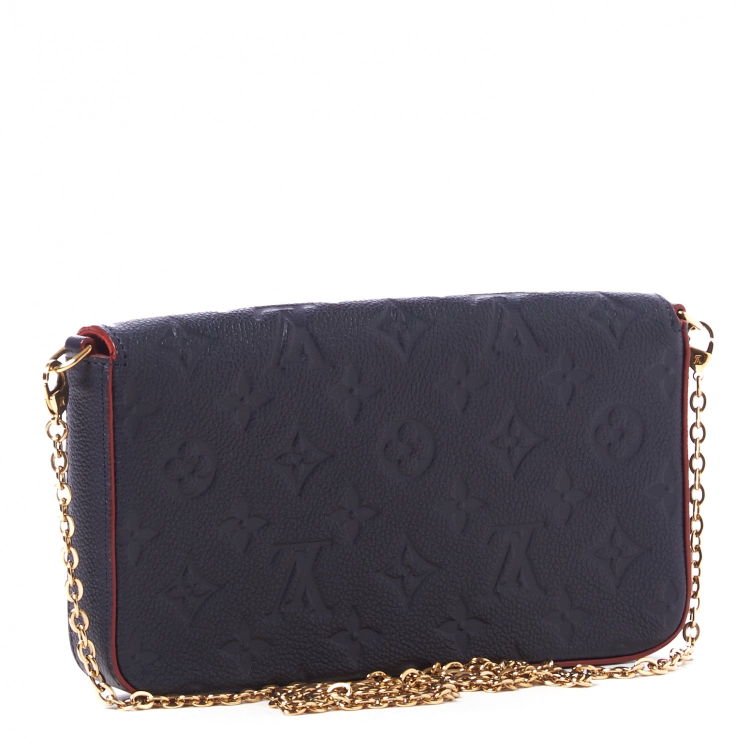 Louis Vuitton Empreinte Pochette Felicie Chain Wallet Marine Rouge 4 of 9