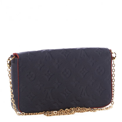 Louis Vuitton Empreinte Pochette Felicie Chain Wallet Marine Rouge 4 of 9