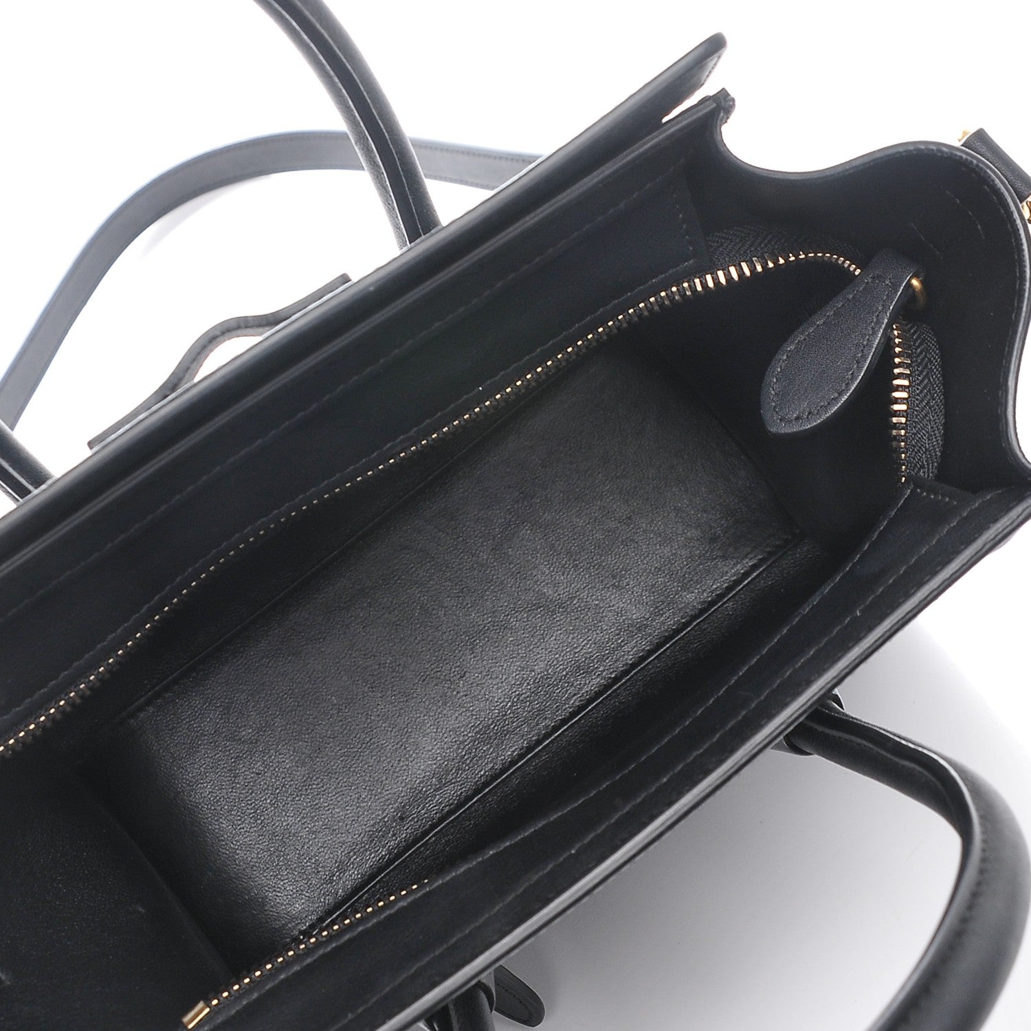 Celine Smooth Calfskin Nano Luggage Black 5 of 7