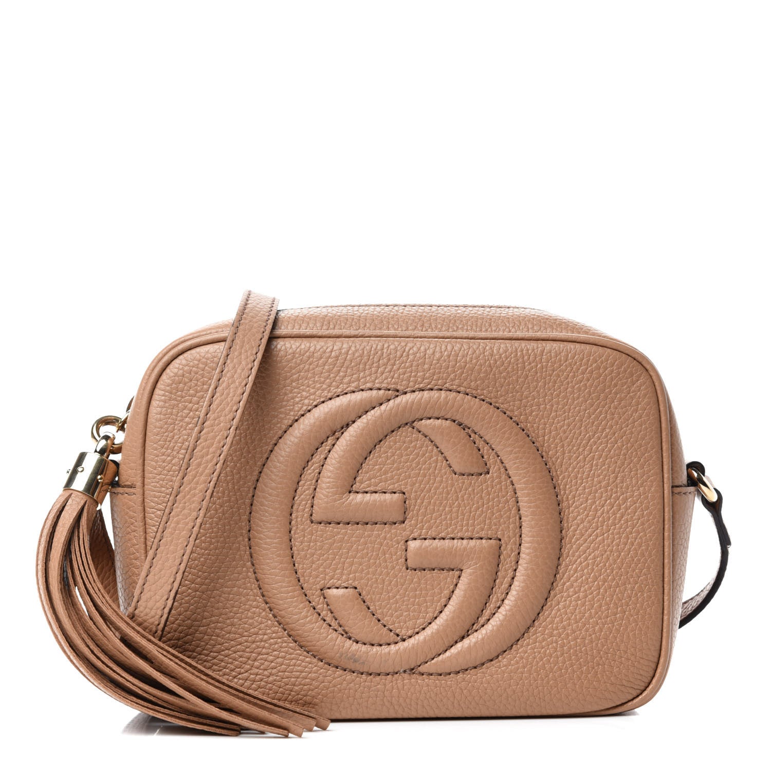 Gucci Pebbled Calfskin Small Soho Disco Bag Camelia 1 of 11