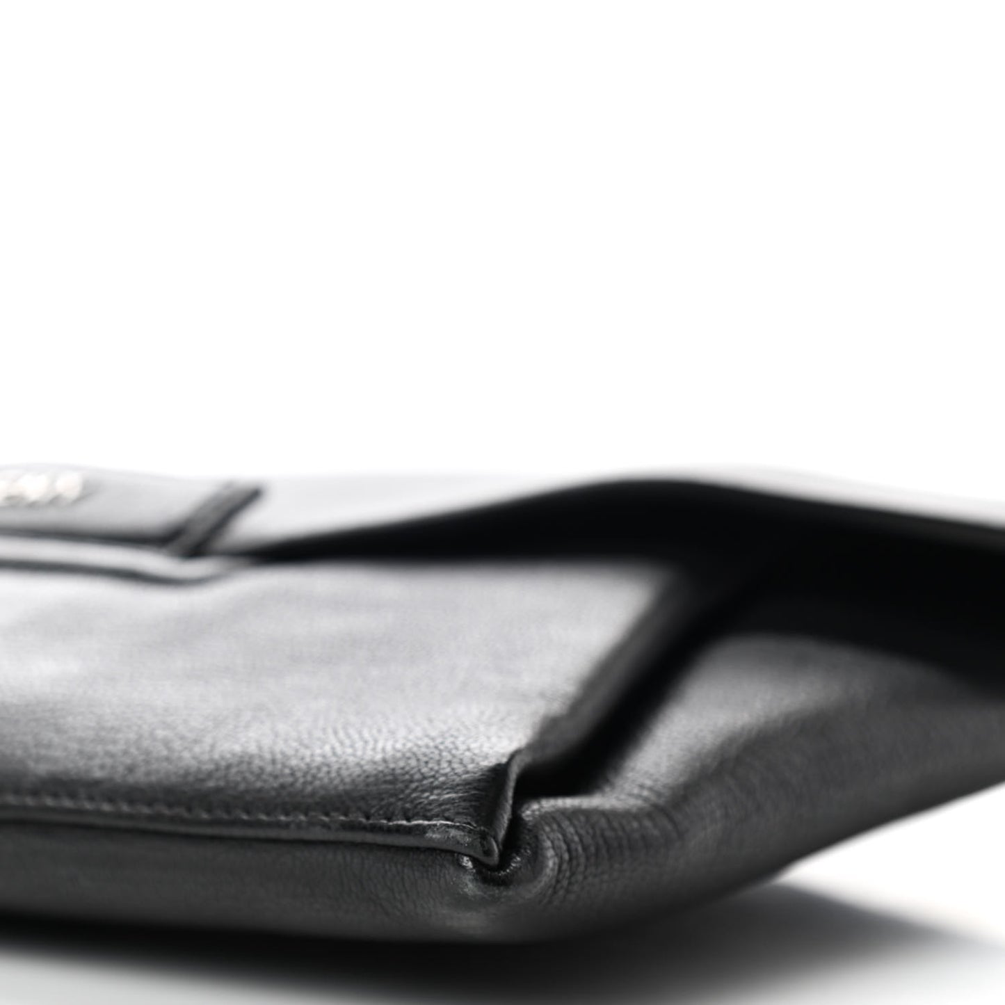 Sugar Goatskin Medium Antigona Envelope Clutch Black