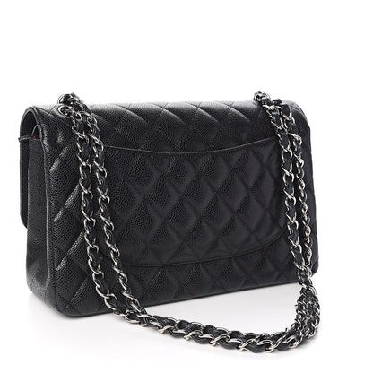 Chanel Caviar Quilted Jumbo Double Flap Black 3 of 12