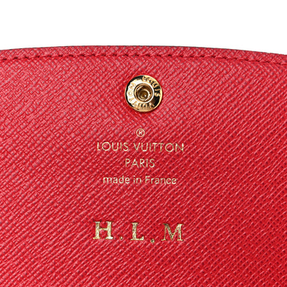 Louis Vuitton Damier Ebene Emilie Wallet Red 6 of 8