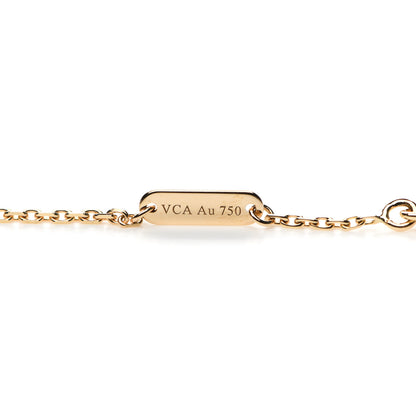 Van Cleef & Arpels 18K Yellow Gold Mother of Pearl Vintage Alhambra Pendant Necklace 4 of 6