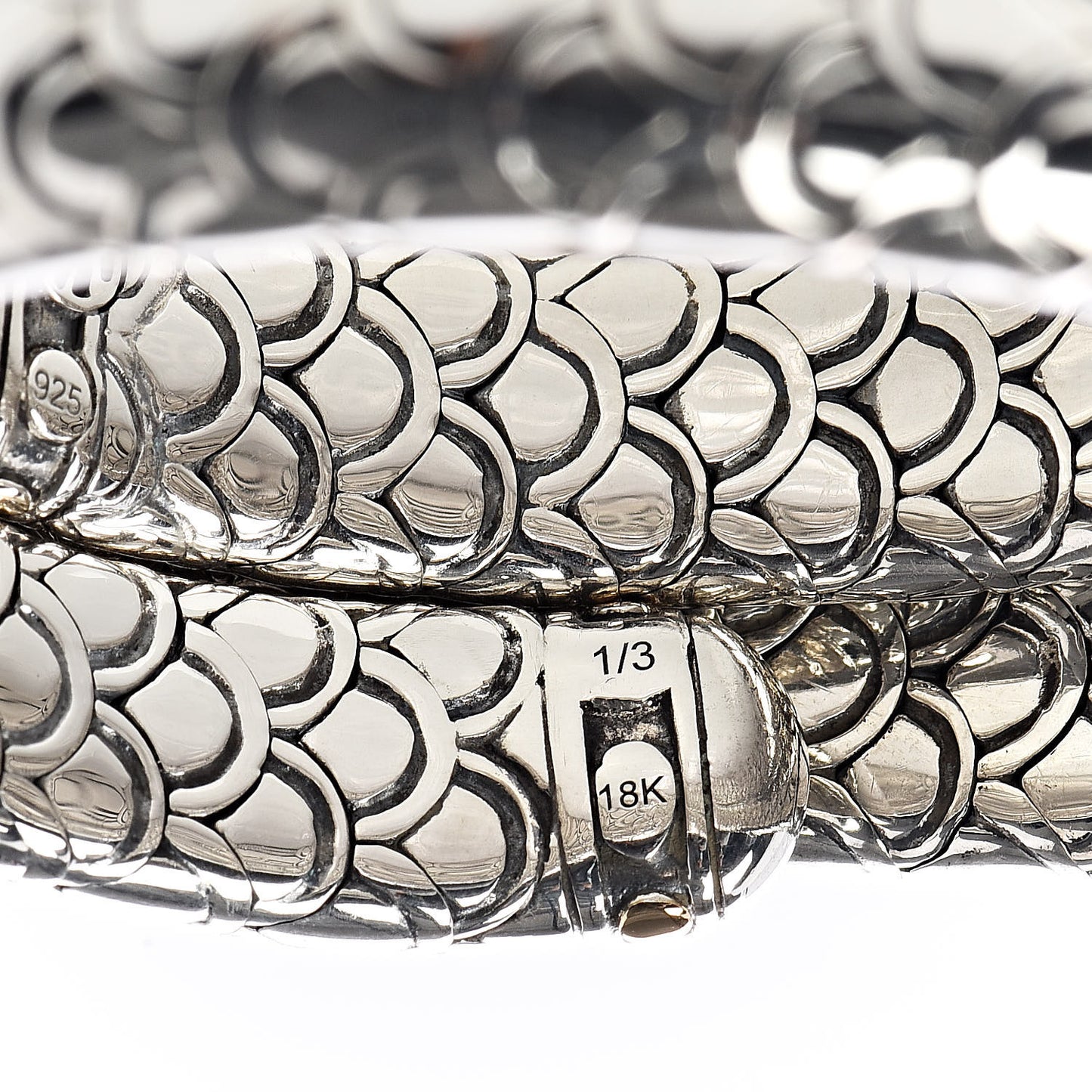 Sterling Silver 18K Yellow Gold Naga Triple Wrap Bracelet