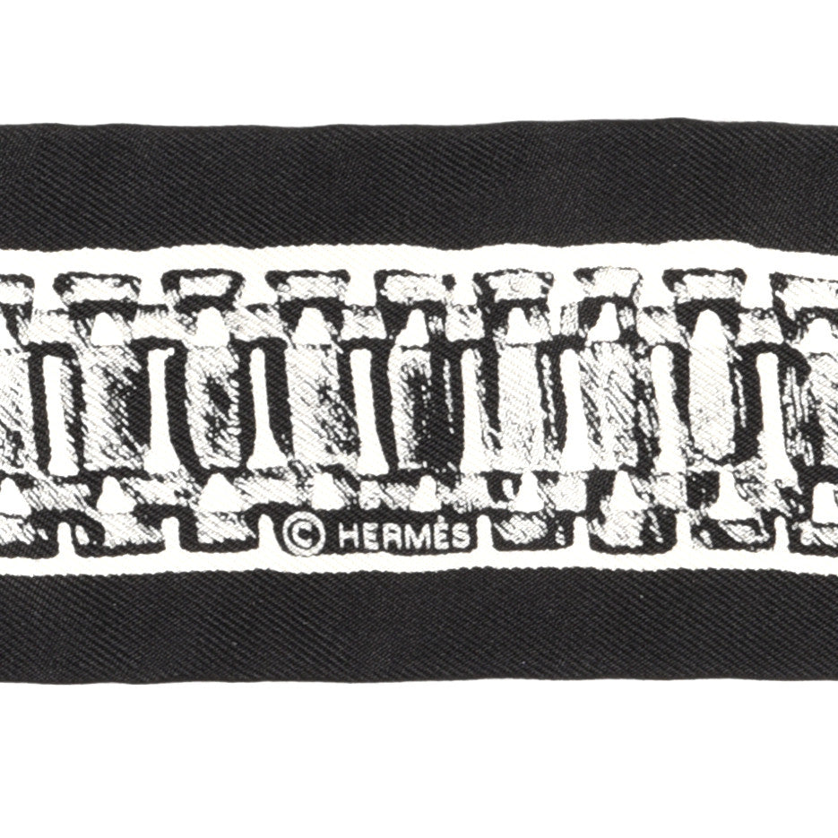Hermes Silk Le Tresor De Medor Twilly Black White 3 of 3