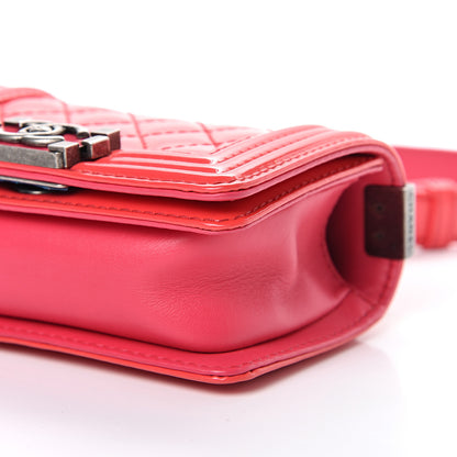 Chanel Patent Calfskin Quilted Mini Boy Flap Pink 9 of 9