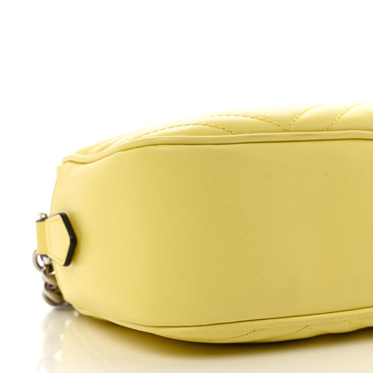 Gucci Calfskin Matelasse Small GG Marmont Chain Shoulder Bag Banana 9 of 11