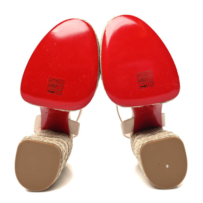 Christian Louboutin Goatskin Super Mariza 130 Espadrille Sandals 37 Leche Natural 5 of 8