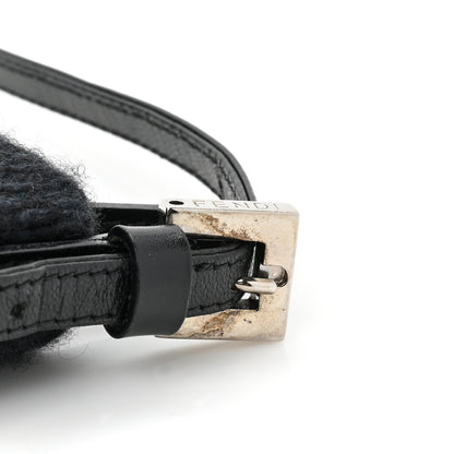 Fendi Wool Pochette Black Blue 12 of 12