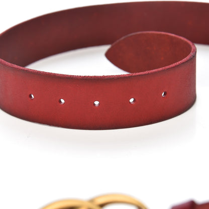 Gucci Faded Calfskin Double G 40mm Belt 105 42 Dark Red 5 of 12