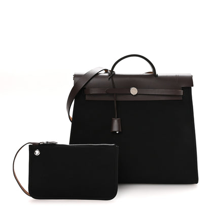 Hermes Toile Vache Hunter Herbag Zip 39 MM Black Ebene 3 of 11