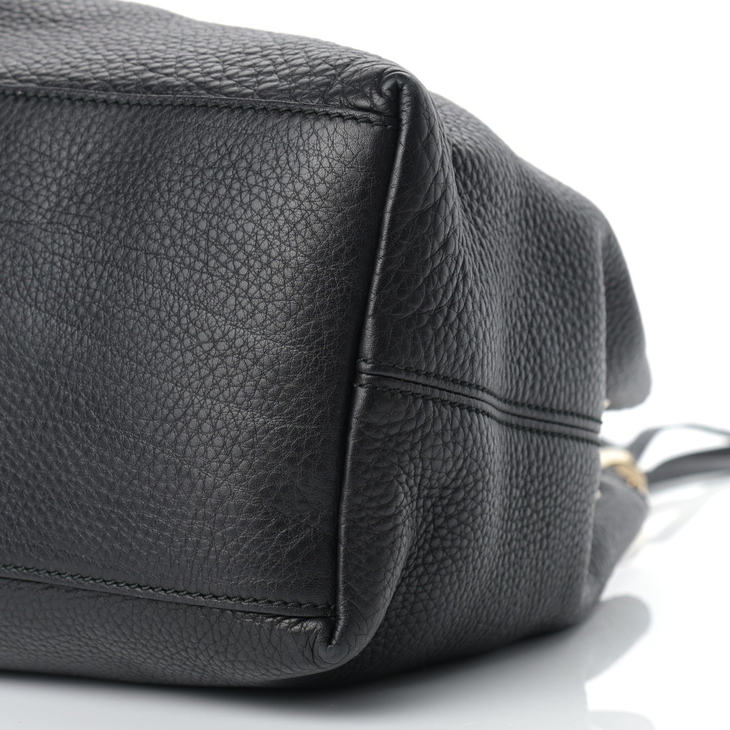 Gucci Pebbled Calfskin Medium Soho Chain Shoulder Bag Black 9 of 11
