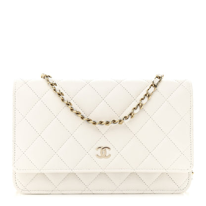 Chanel Caviar Quilted Wallet On Chain WOC White 1 of 12