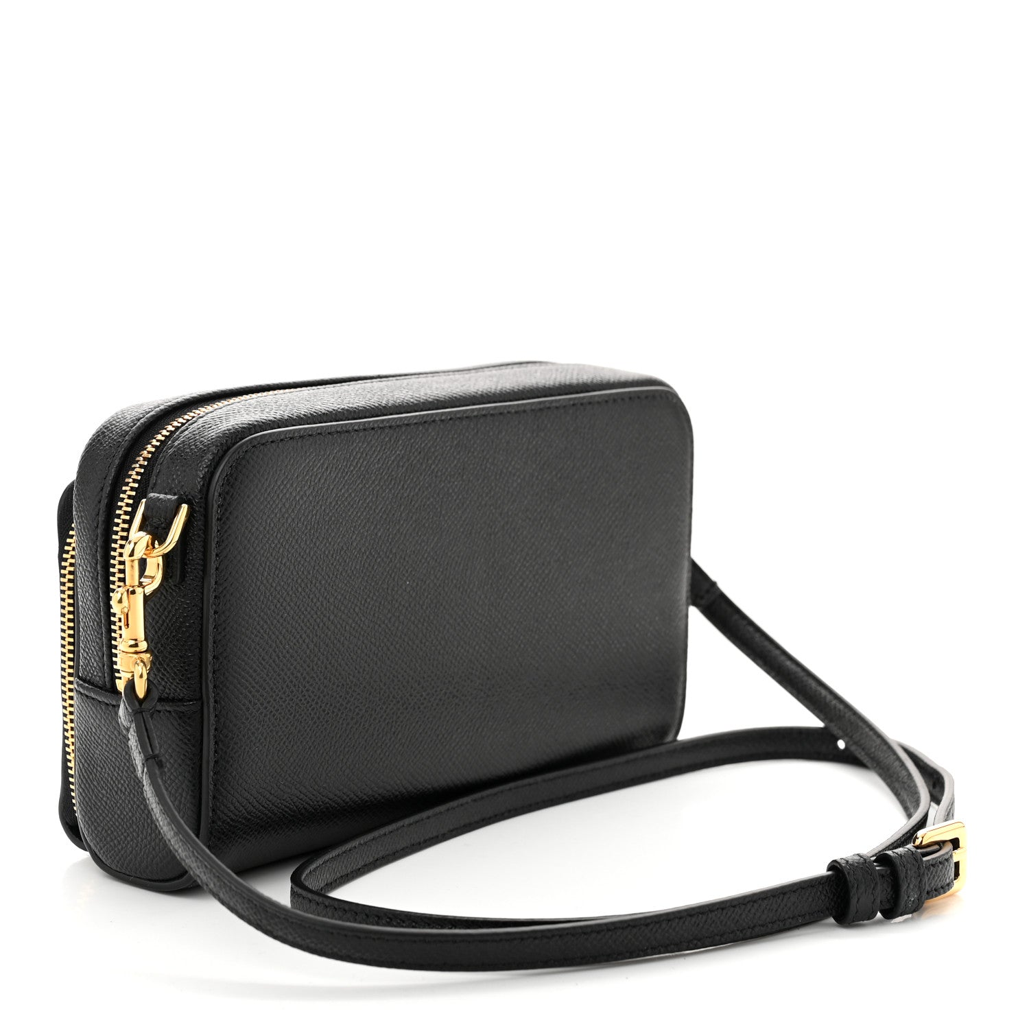 Christian Dior Grained Calfskin Caro Double Pouch Black 3 of 10