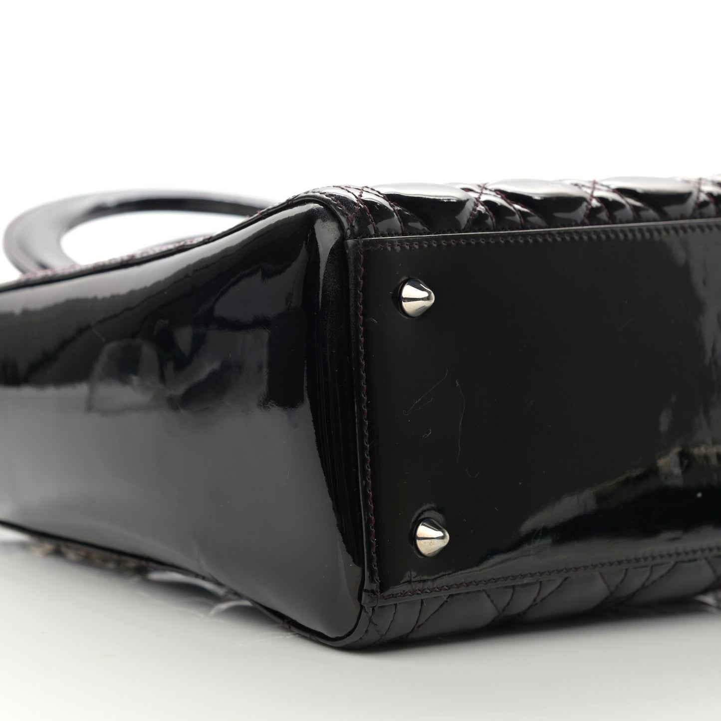Patent Cannage Medium Lady Dior Black