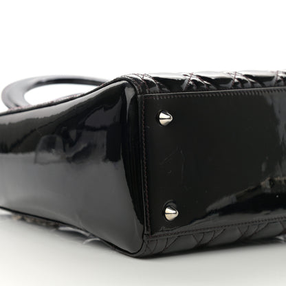 Christian Dior Patent Cannage Medium Lady Dior Black 9 of 11