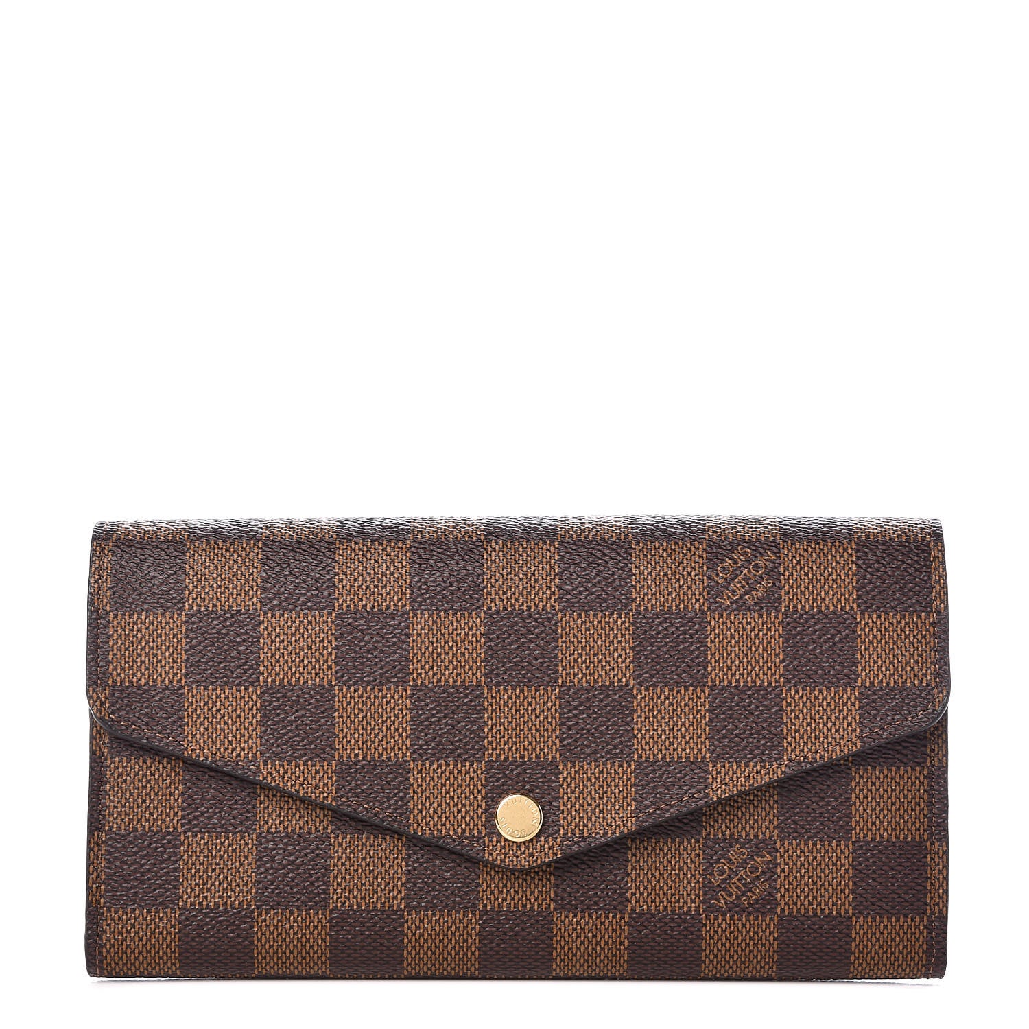 Louis Vuitton Damier Ebene Sarah Wallet NM Rose Ballerine 1 of 7