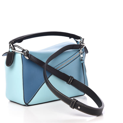 Loewe Calfskin Small Puzzle Bag Light Blue Aqua 3 of 9