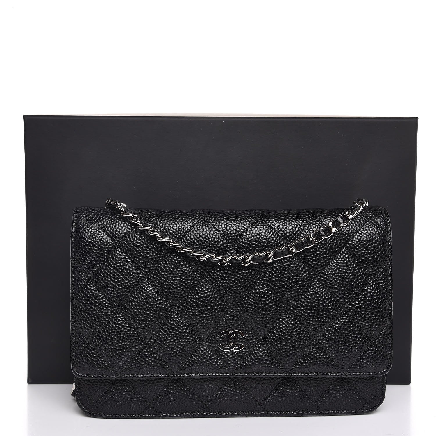Chanel Caviar Quilted Wallet On Chain WOC Black 9 of 9