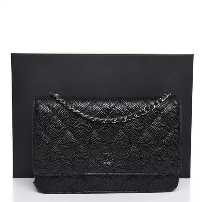 Chanel Caviar Quilted Wallet On Chain WOC Black 9 of 9