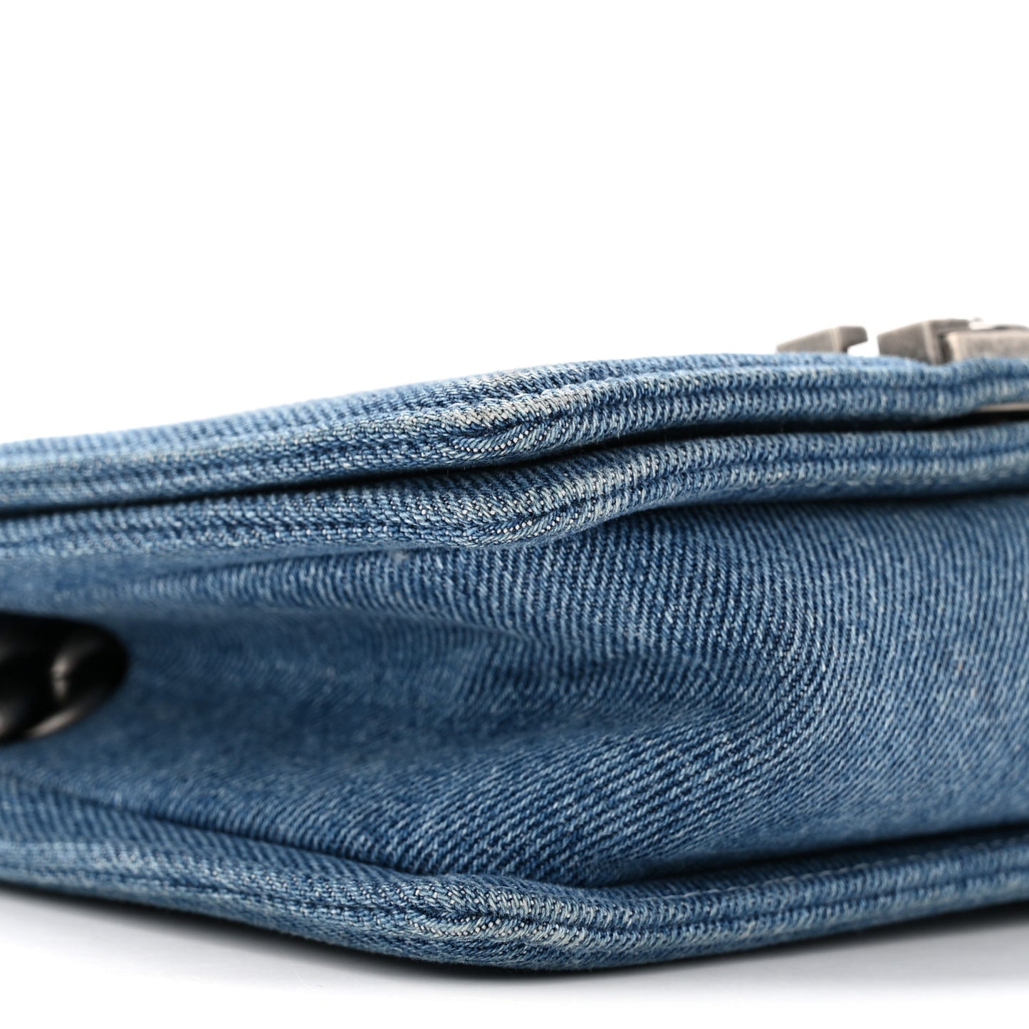 Denim Quilted Small Boy Flap Blue